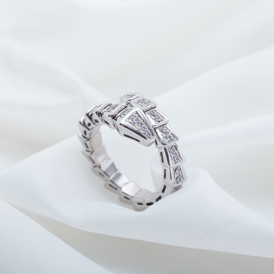 [Lumi Jewels]SERPENTI RING SILVER DIAMOND PAVED 4MM