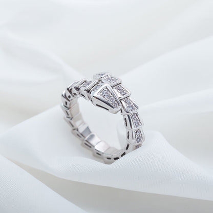 [Lumi Jewels]SERPENTI RING SILVER DIAMOND PAVED 4MM