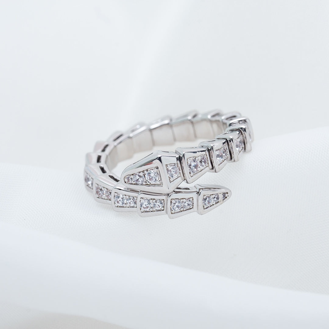 [Lumi Jewels]SERPENTI RING SILVER DIAMOND PAVED 4MM