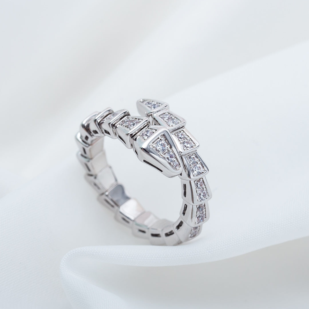 [Lumi Jewels]SERPENTI RING SILVER DIAMOND PAVED 4MM