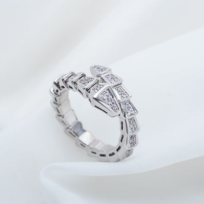 [Lumi Jewels]SERPENTI RING SILVER DIAMOND PAVED 4MM