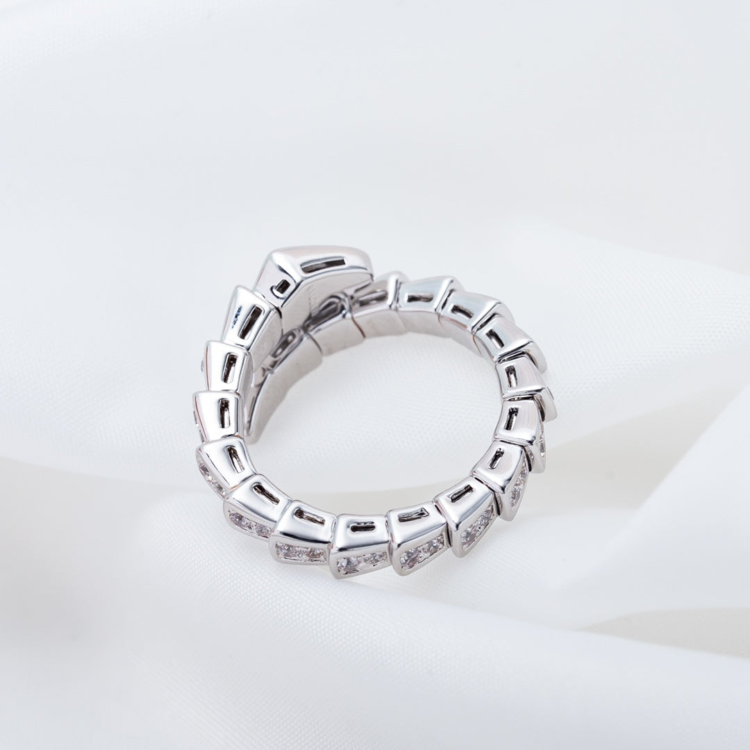 [Lumi Jewels]SERPENTI RING SILVER DIAMOND PAVED 4MM