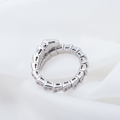 [Lumi Jewels]SERPENTI RING SILVER DIAMOND PAVED 4MM