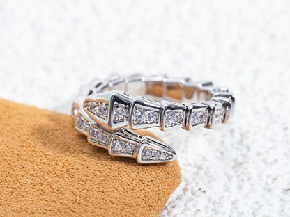 [Lumi Jewels]SERPENTI RING SILVER DIAMOND PAVED 4MM