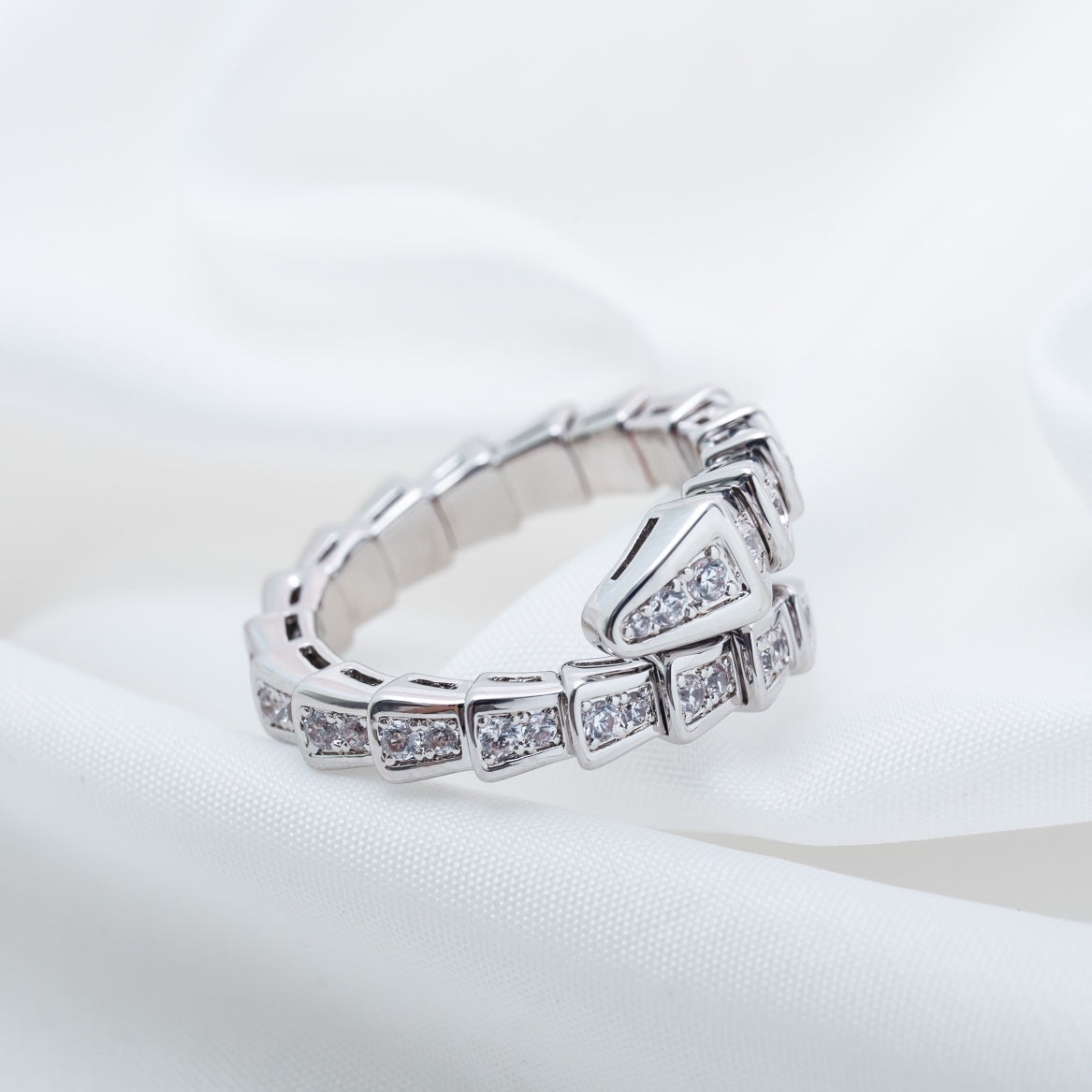 [Lumi Jewels]SERPENTI RING SILVER DIAMOND PAVED 4MM