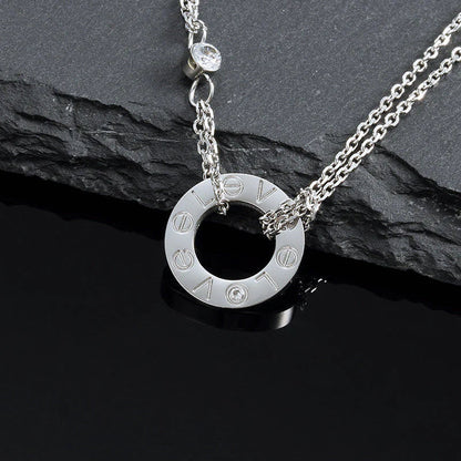 [Lumi Jewels]LOVE NECKLACE 16MM 2 DIAMONDS
