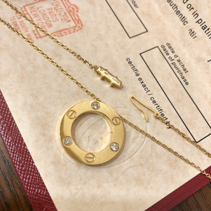 [Lumi Jewels]LOVE NECKLACE 16MM 3 DIAMONDS