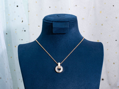 [Lumi Jewels]GARI NECKLACE PINK GOLD MOP