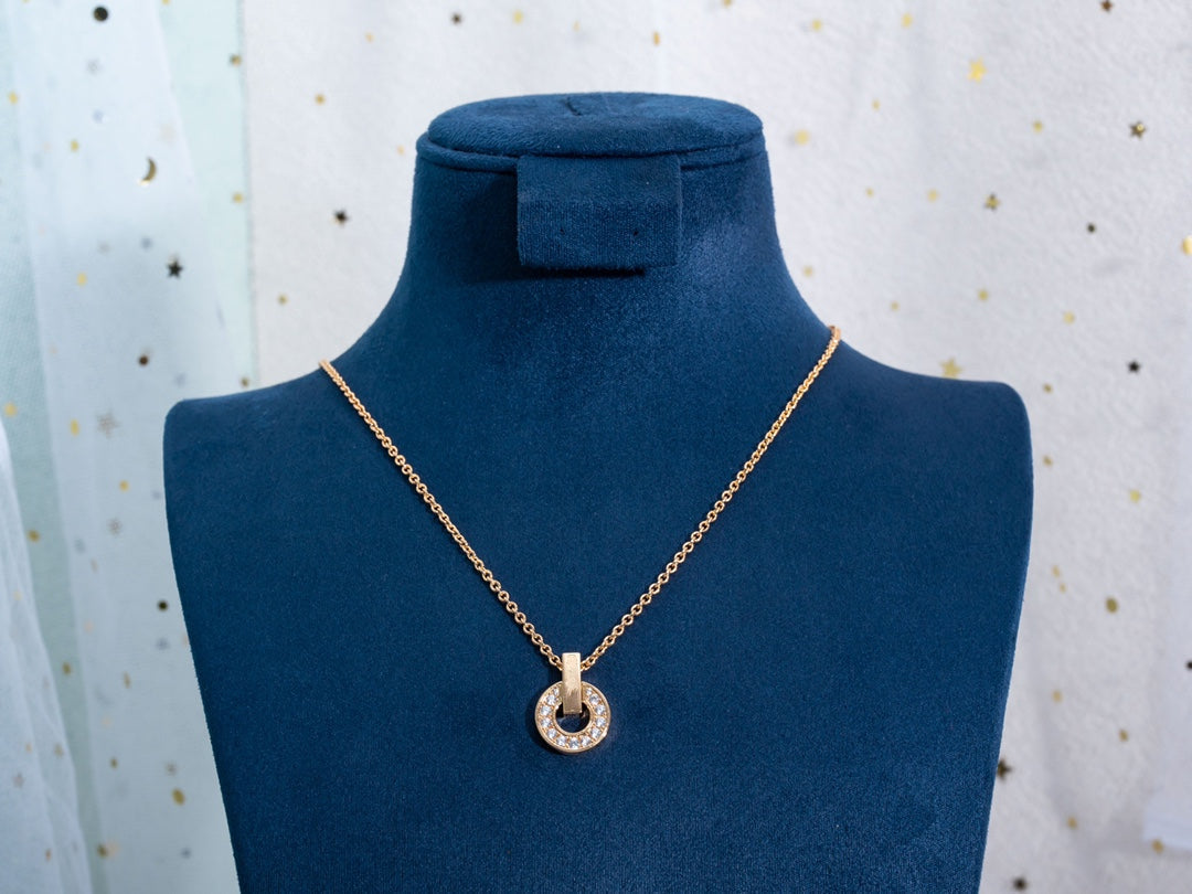 [Lumi Jewels]GARI NECKLACE PINK GOLD DIAMOND