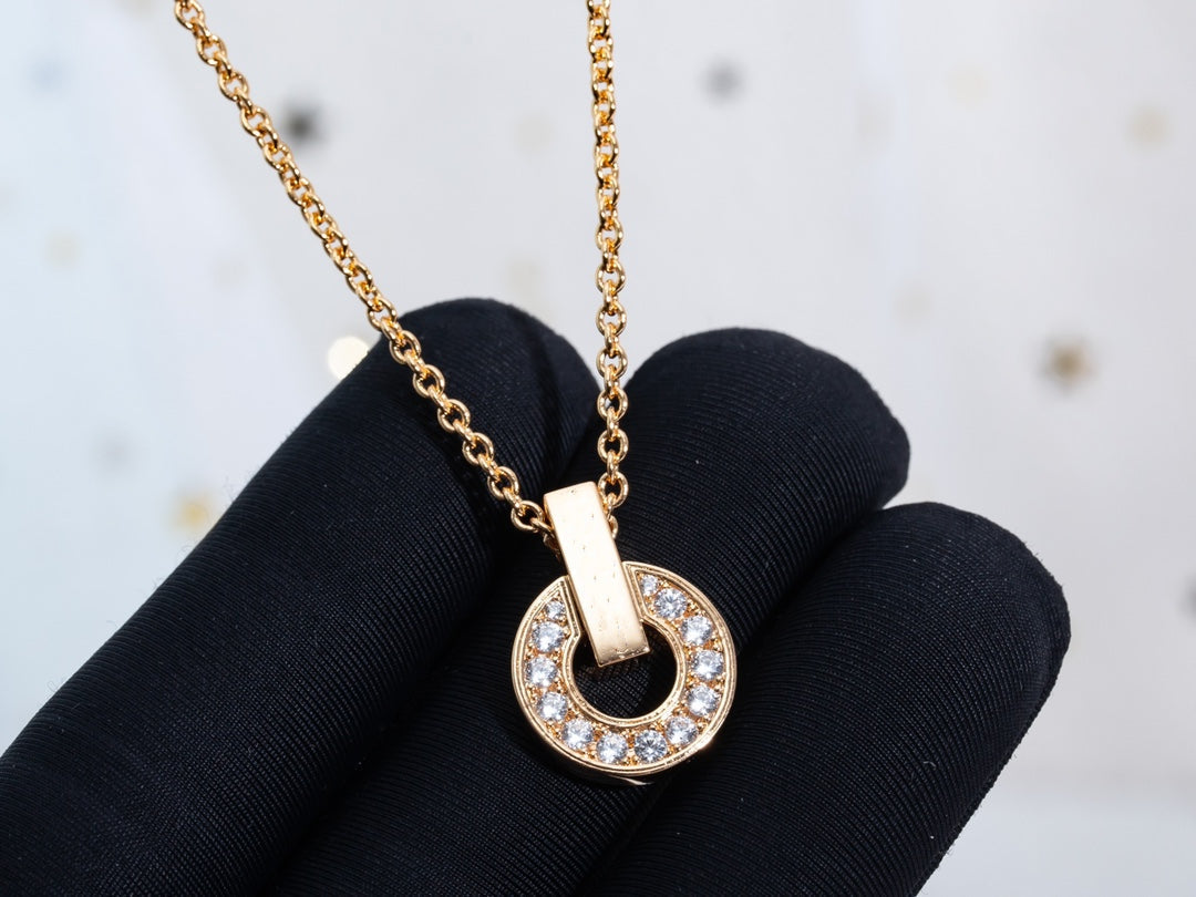 [Lumi Jewels]GARI NECKLACE PINK GOLD DIAMOND