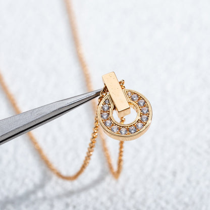 [Lumi Jewels]GARI NECKLACE PINK GOLD DIAMOND