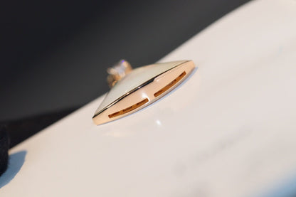 [Lumi Jewels]DREAM NECKLACE WHITE MOP PINK GOLD 1 DIAMOND