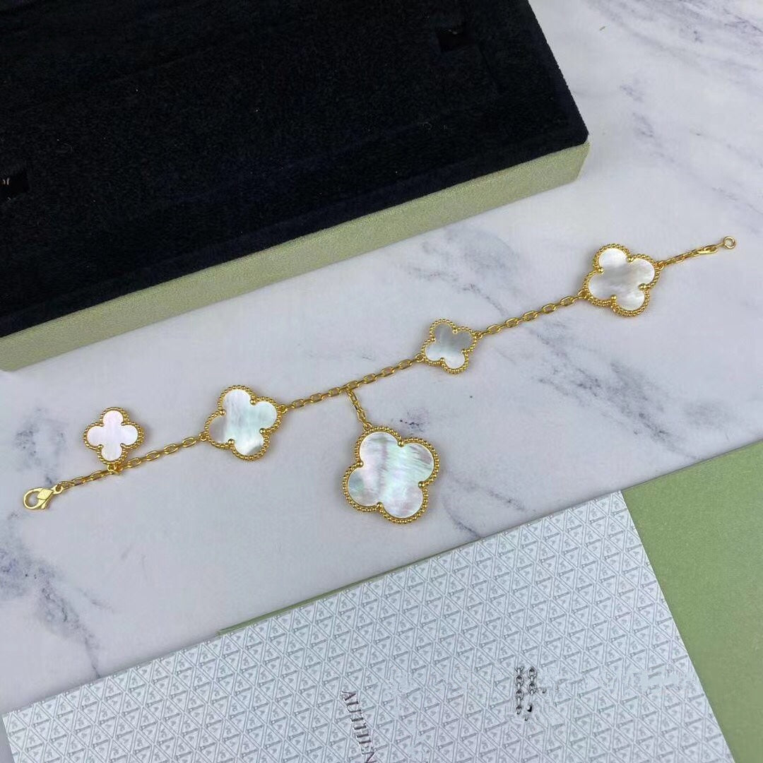 [Lumi Jewels]MAGIC CLOVER MOP GOLD BRACELET 5 MOTIFS