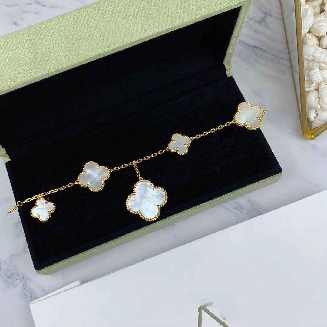 [Lumi Jewels]MAGIC CLOVER MOP GOLD BRACELET 5 MOTIFS
