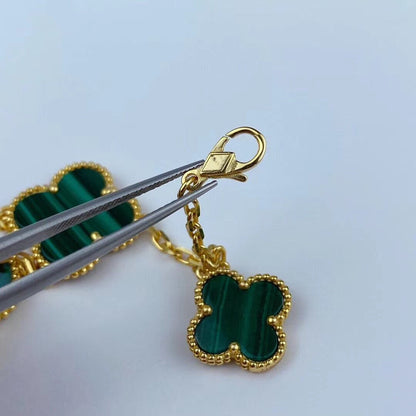 [Lumi Jewels]MAGIC CLOVER MALACHITE GOLD BRACELET 5 MOTIFS