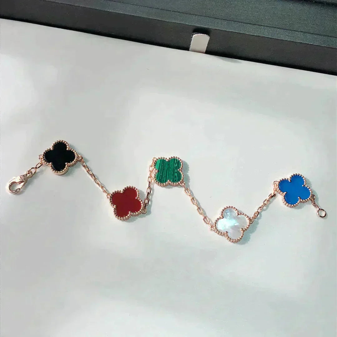 [Lumi Jewels]CLOVER 5 MOTIFS MULTICOLOR  BRACELET