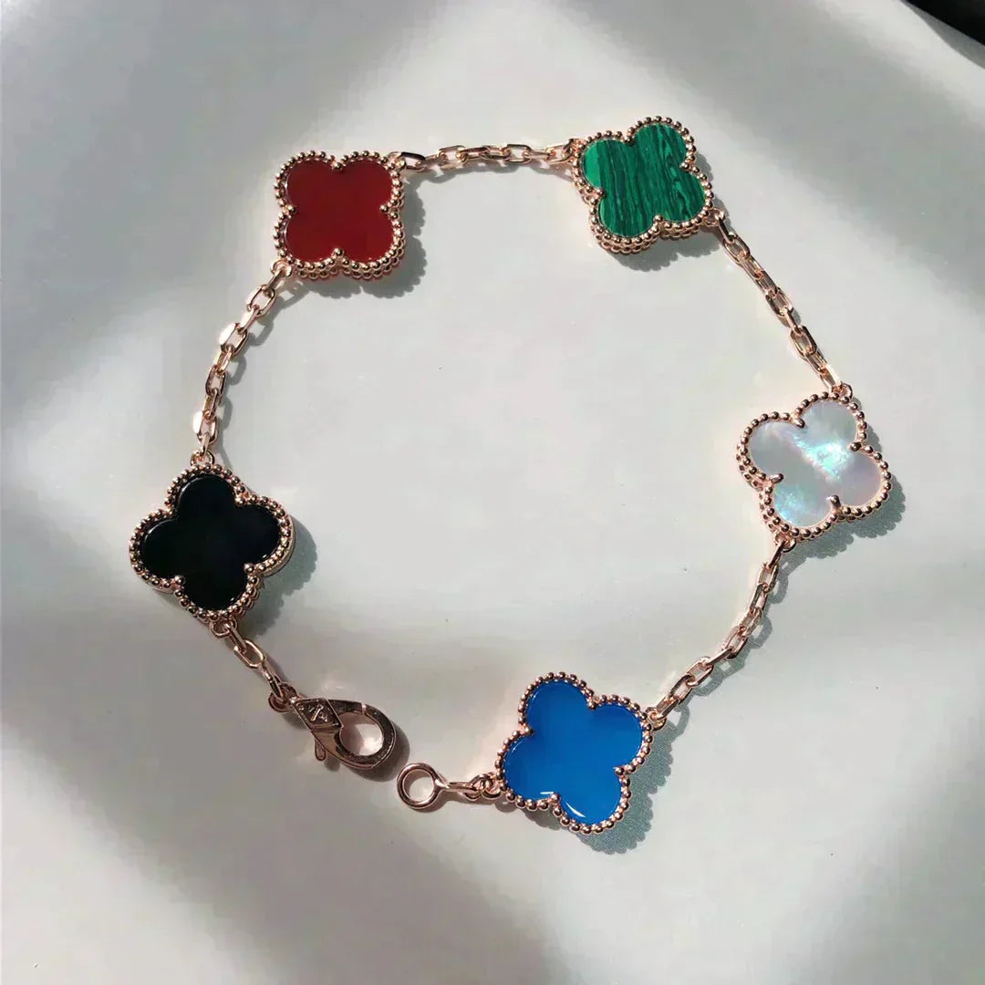 [Lumi Jewels]CLOVER 5 MOTIFS MULTICOLOR  BRACELET