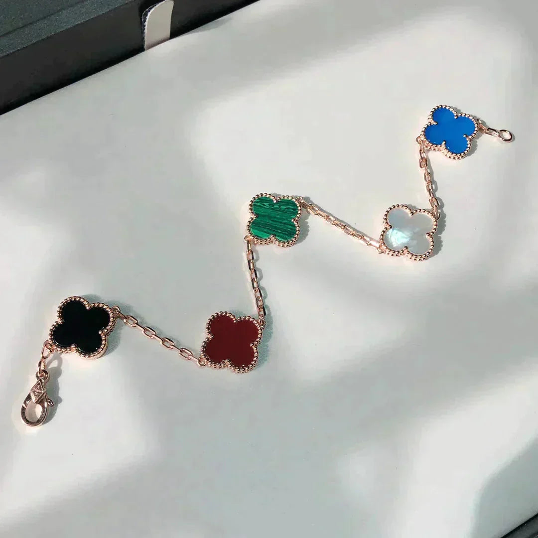 [Lumi Jewels]CLOVER 5 MOTIFS MULTICOLOR  BRACELET