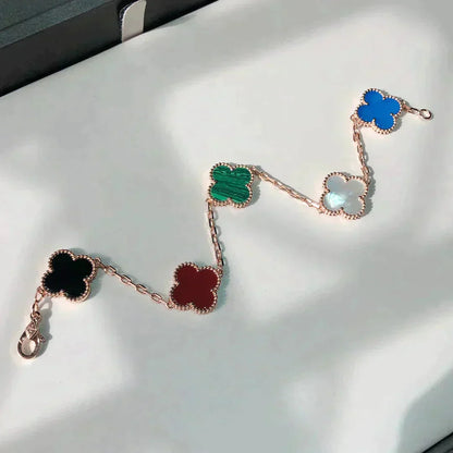 [Lumi Jewels]CLOVER 5 MOTIFS MULTICOLOR  BRACELET
