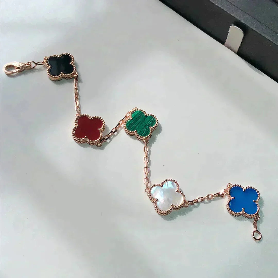 [Lumi Jewels]BRACELET CLOVER 5 MOTIFS MULTICOLORE