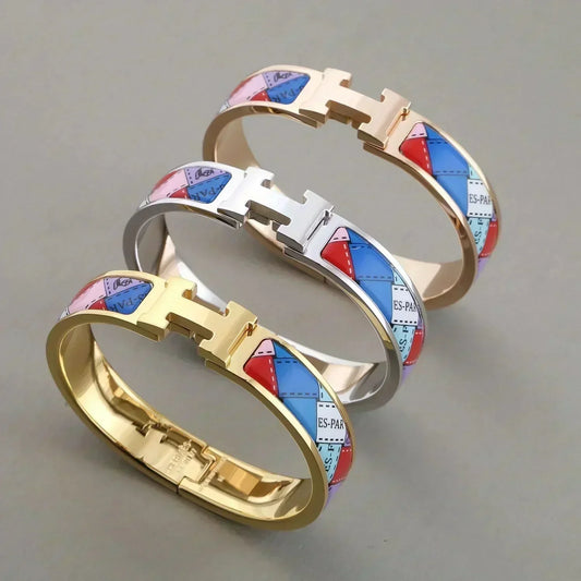 [Lumi Jewels]H BRACELET DOTTED BORDER 12MM