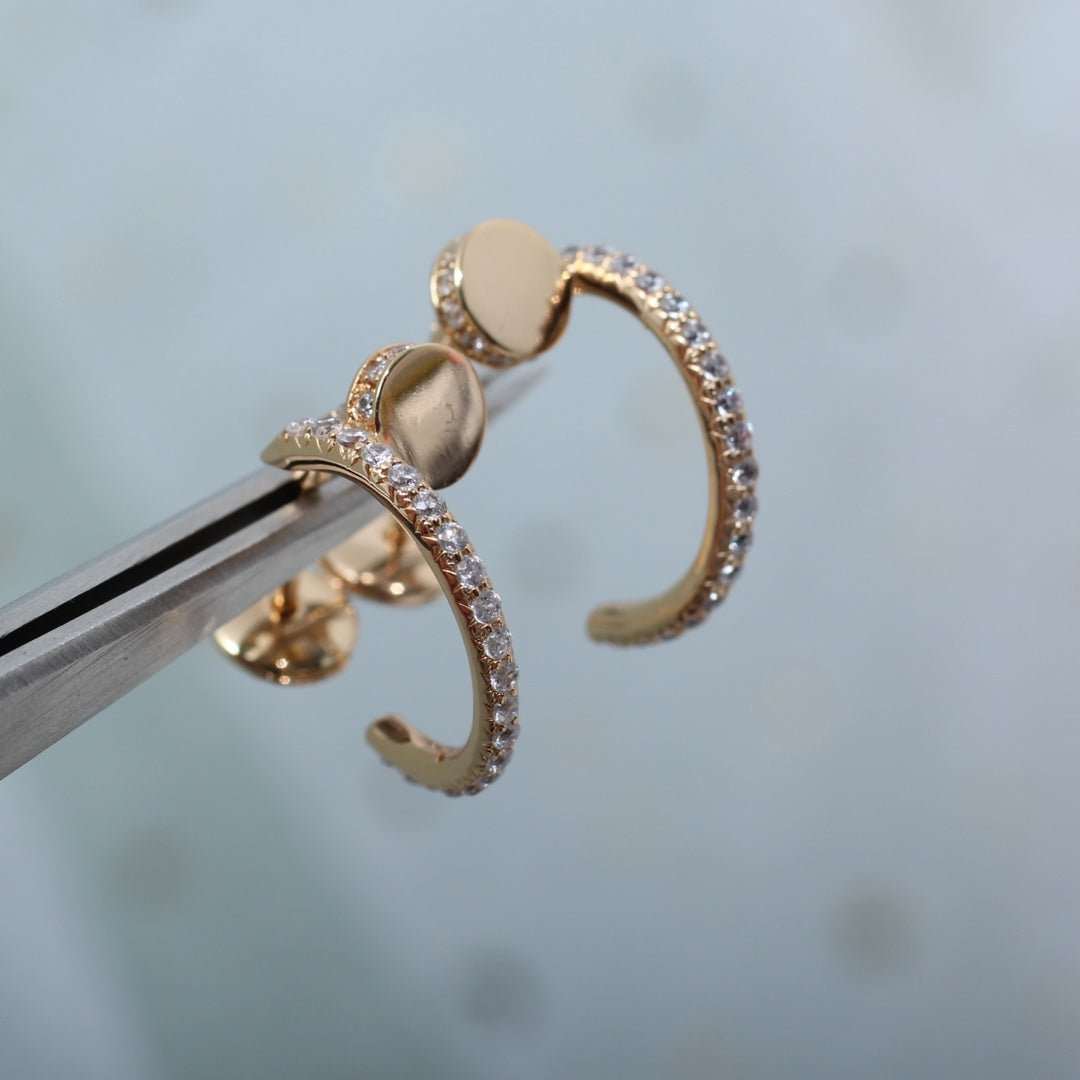 [Lumi Jewels]PUCES D'OREILLES 12.75MM OR ROSE DIAMANT