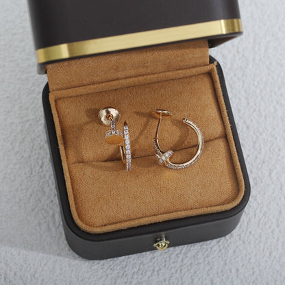 [Lumi Jewels]PUCES D'OREILLES 12.75MM OR ROSE DIAMANT
