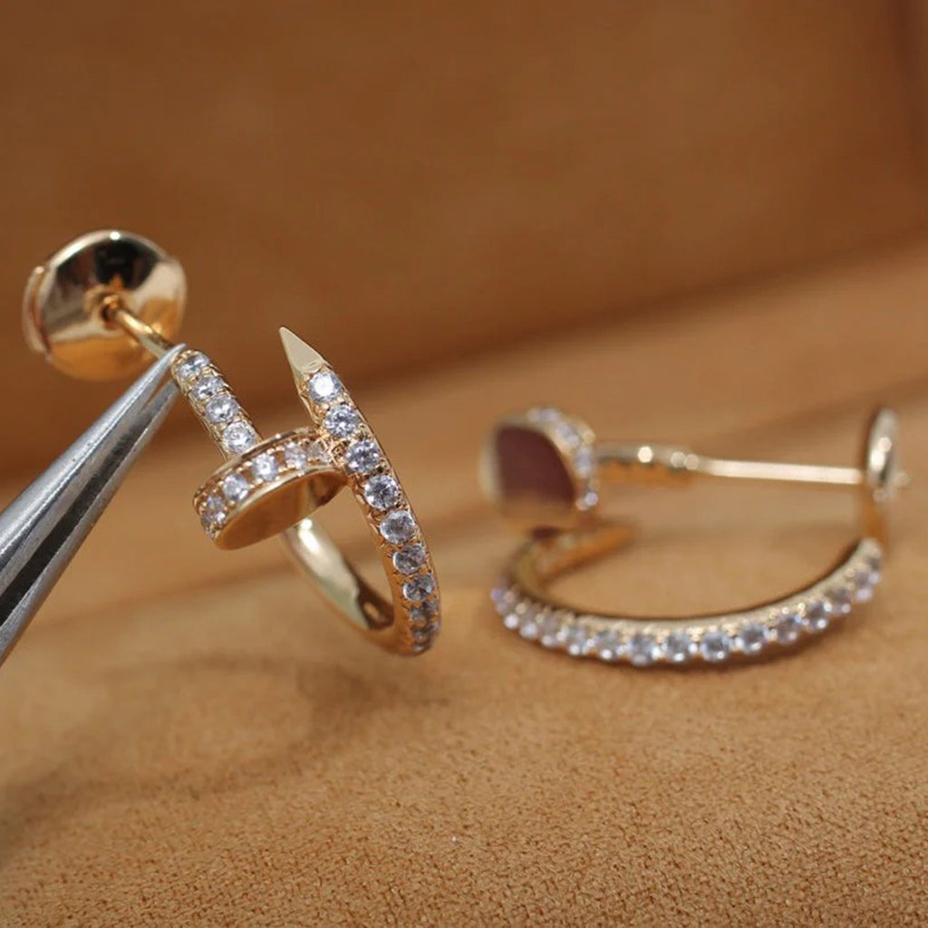 [Lumi Jewelery]JUSTE FULL DIAMOND SMALL EARRINGS
