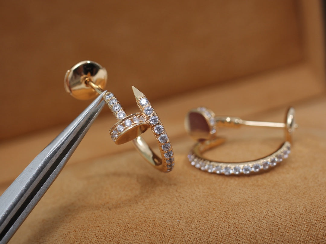 [Lumi Jewels]PUCES D'OREILLES 12.75MM OR ROSE DIAMANT