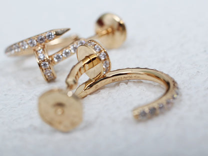 [Lumi Jewels]PUCES D'OREILLES 12.75MM OR ROSE DIAMANT