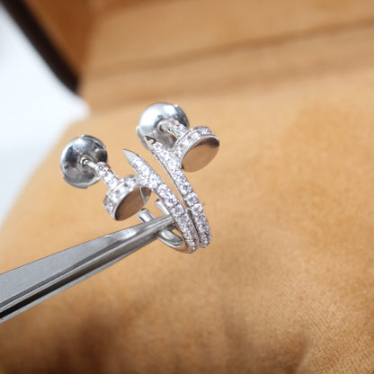 [Lumi Jewels]JUSTE EARRINGS 12.75MM SILVER DIAMOND
