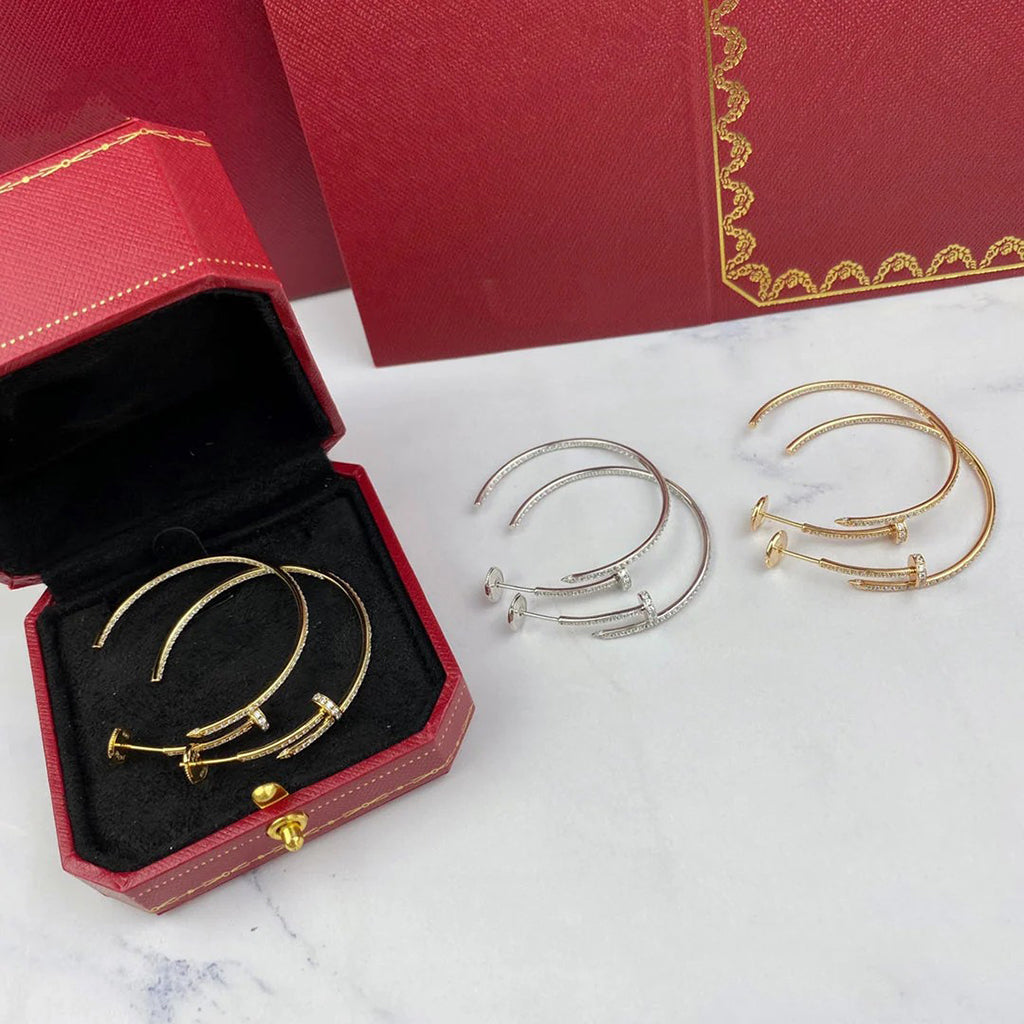[Lumi Jewelery]JUSTE FULL DIAMOND LARGE EARRINGS