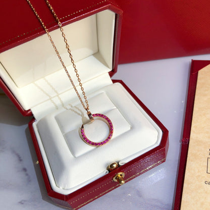 [Lumi Jewelery]JUSTE NECKLACE RED FULL DIAMONDS