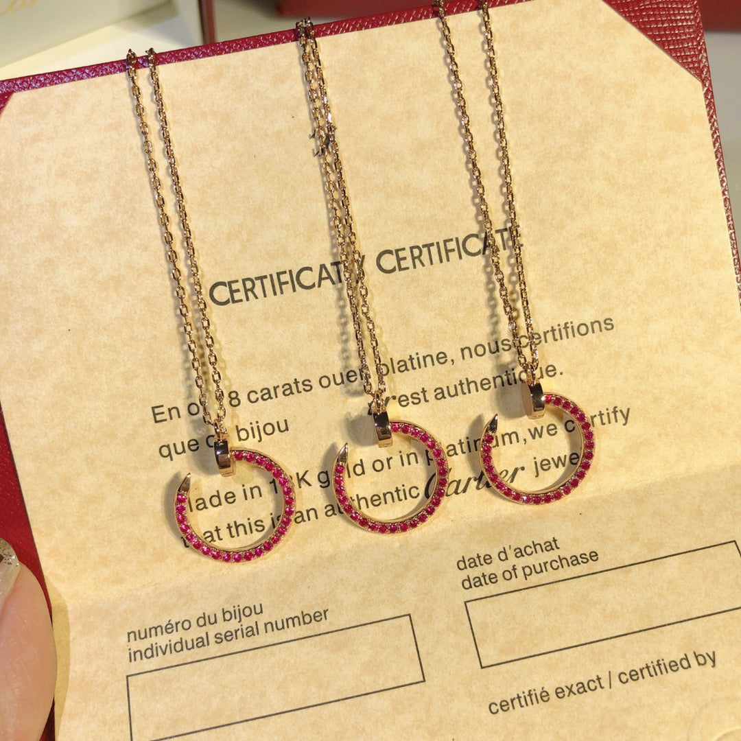 [Lumi Jewelery]JUSTE NECKLACE RED FULL DIAMONDS