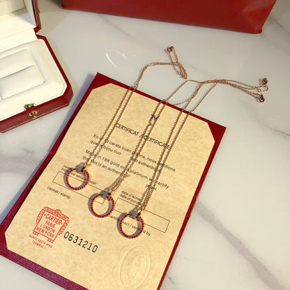 [Lumi Jewelery]JUSTE NECKLACE RED FULL DIAMONDS