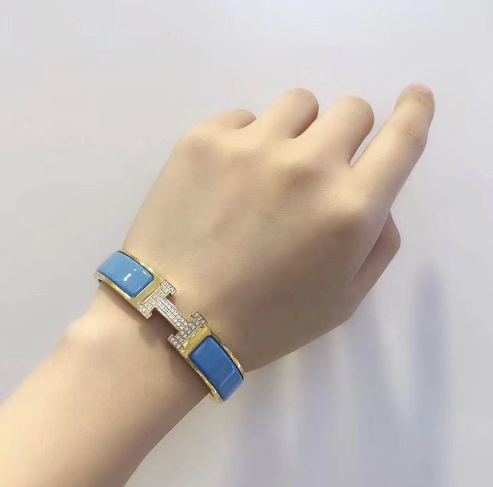 [Lumi Jewels]H CLOUD BLUE BRACELET GOLD DIAMOND