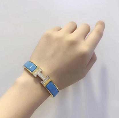 [Lumi Jewels]H CLOUD BLUE BRACELET GOLD DIAMOND