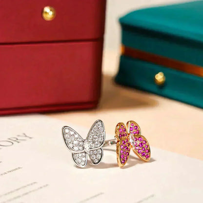 [Lumi Jewels]TWIN BUTTERFLY DIAMOND RING