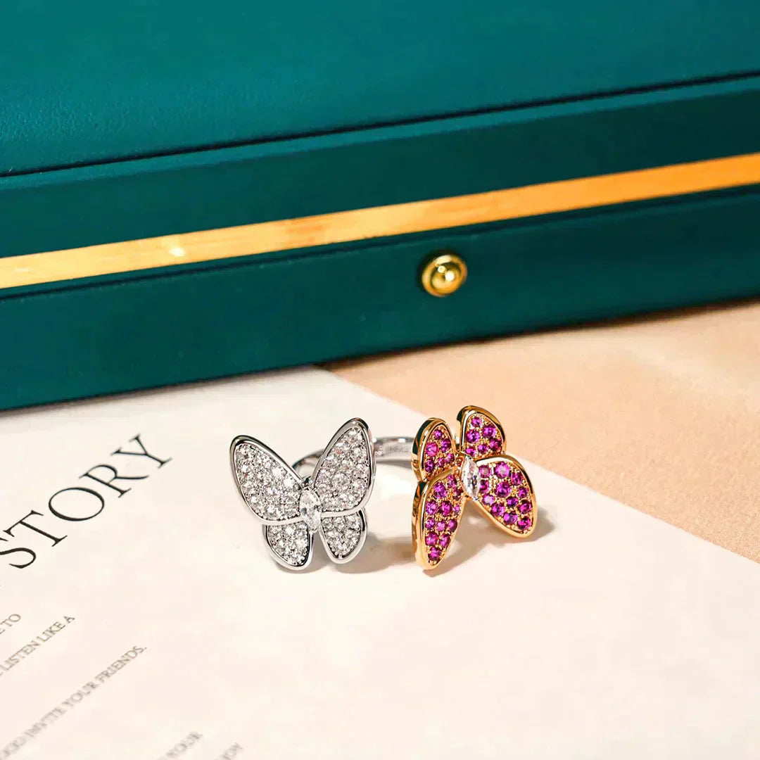 [Lumi Jewels]TWIN BUTTERFLY DIAMOND RING