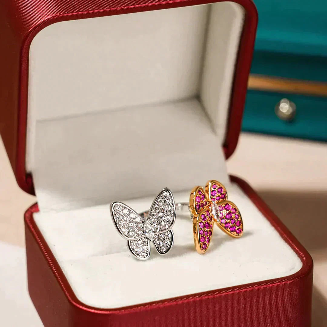 [Lumi Jewels]TWIN BUTTERFLY DIAMOND RING