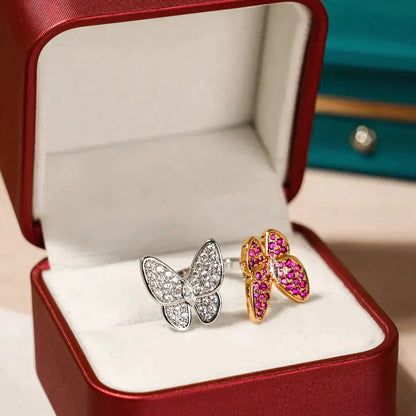 [Lumi Jewels]TWIN BUTTERFLY DIAMOND RING