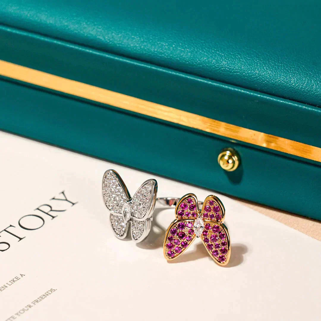 [Lumi Jewels]TWIN BUTTERFLY DIAMOND RING