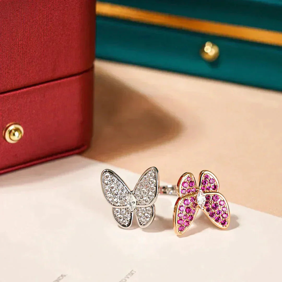 [Lumi Jewels]TWIN BUTTERFLY DIAMOND RING