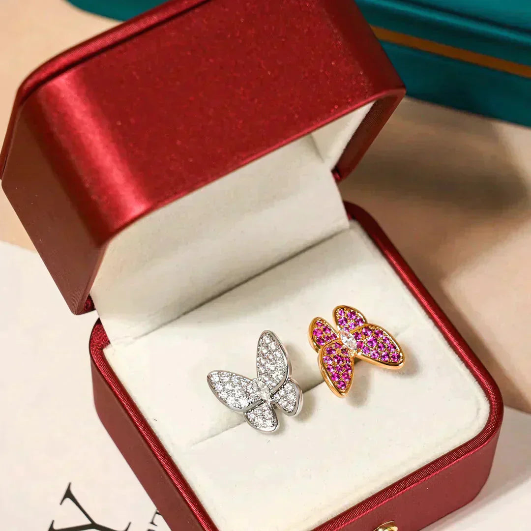 [Lumi Jewels]TWIN BUTTERFLY DIAMOND RING