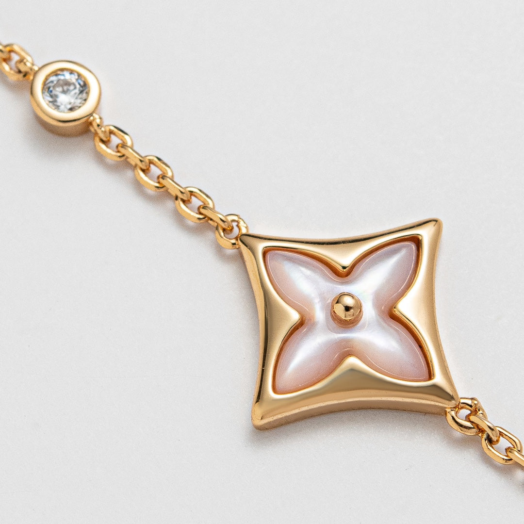 [Lumi Jewels]STAR 1 DIAMOND PINK GOLD BRACELET