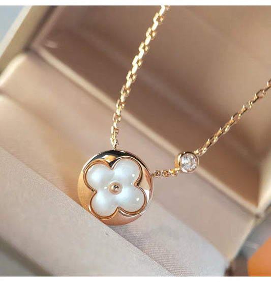 [Lumi Jewels]SUN MOP GOLD 1 DIAMOND NECKLACE