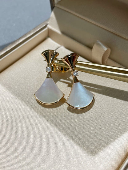 [Lumi Jewels]DREAM MOP 1 DIAMOND EARRINGS