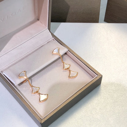 [Lumi Jewels]DREAM EARRINGS 3 MOTIFS DIAMOND MOP PINK GOLD