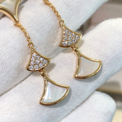 [Lumi Jewels]DREAM EARRINGS 3 MOTIFS DIAMOND MOP PINK GOLD