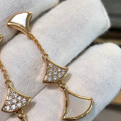 [Lumi Jewels]DREAM EARRINGS 3 MOTIFS DIAMOND MOP PINK GOLD
